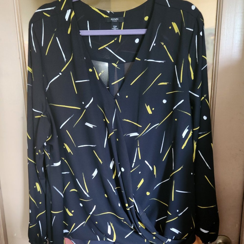 Alfani Faux Wrap Top - Size 20W